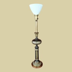 Rembrandt RARE Hollywood Regency Torchiere Table Lamp Acanthus Leaf Design